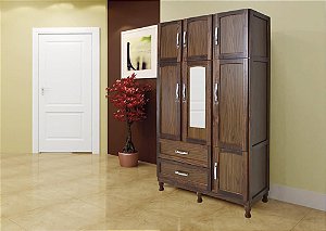 Guarda Roupa 7 Portas Ceara Premium Imbuia Naturale Rodmoveis