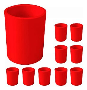 Kit 10 Pcs Luva Pvc Emenda Condulete Eletroduto Vermelho 3/4