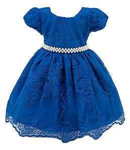 Vestido Infantil Azul Royal Festa Princesa Cinderela Aniversário Daminha  Florista Aia Dama Honra - Flor de Maria store