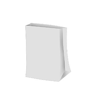 Saco Ecológico De Papel Branco P 17,5x9x27cm Delivery 50 Unidades