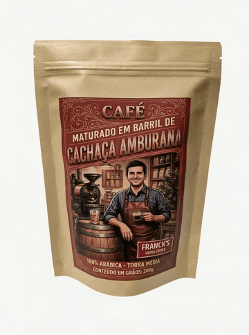 Café maturado em barril de cachaça amburana