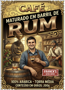 Café maturado em barril de rum