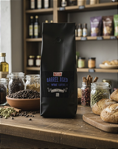 1Kg de café maturado em barril de Shiraz chileno