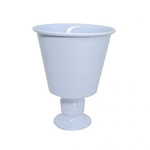 VASO DE METAL CONE BRANCO