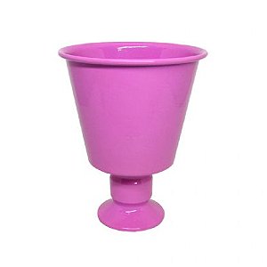 VASO DE METAL CONE ROSA