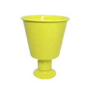 VASO DE METAL CONE AMARELO CLARO