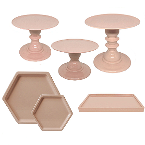 Kit Festa Mosaico Nude Peças Decorativas Mesa Só Boleiras