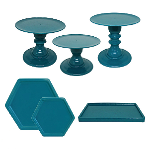 Kit Festa Mosaico Verde Esmeralda Peça Decorativa Só Boleiras