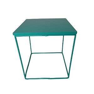 CUBO DE ALTURA DE FERRO QUADRADO VERDE AGUA