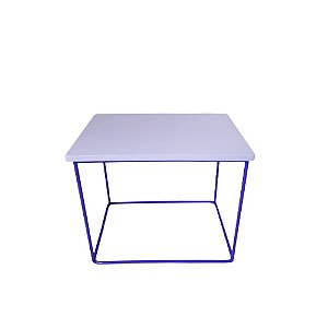 CUBO DE ALTURA DE FERRO RETANGULAR PEQUENO ROXO TAMPO LILAS