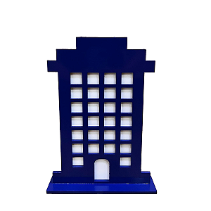 DISPLAY MDF PREDIO RETANGULAR AZUL ROYAL