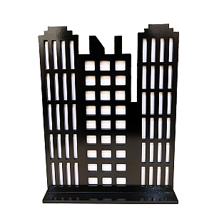 DISPLAY MDF PREDIO TRIPLO PRETO