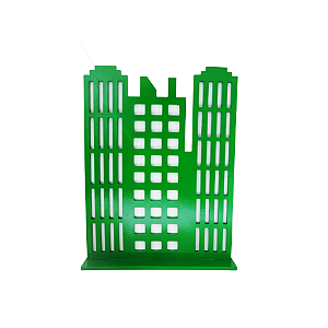 DISPLAY MDF PREDIO TRIPLO VERDE LIMÃO