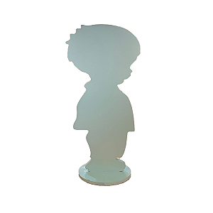 Display Menino Decorativo Chá Revelação MDF Verde Candy