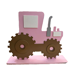 Display Mdf Trator Rosa Decorativo Para Festa Temática