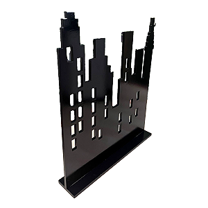 DISPLAY MDF PREDIO VAZADO PRETO