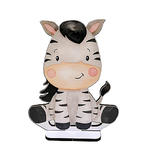 Display Adesivo Decorativo Festa Safari Zebra Placa Mdf
