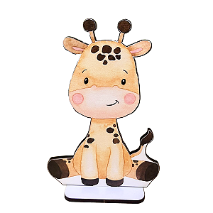 Display Adesivo Decorativo Festa Safari Girafa Placa Mdf
