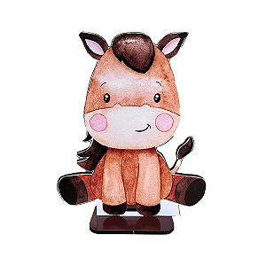Display Adesivo Decorativo Fazendinha Cavalo Placa Totem Mdf