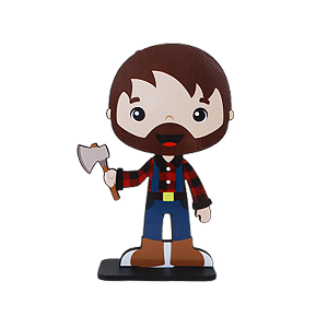 Display Adesivo Decorativo Chapeuzinho Lenhador Placa De Mdf