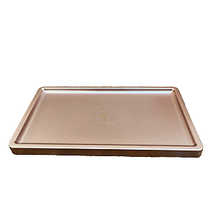 Bandeja Mosaico Retangular Festa Só Boleiras Rose Gold