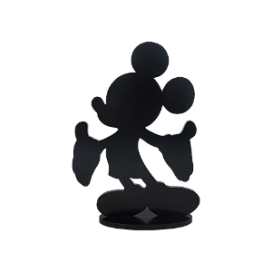Display Silhueta Mouse Menino MDF Preto Decoração Festa