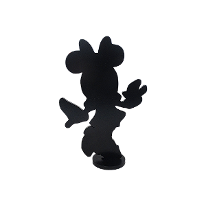 Display Silhueta Mouse Menina MDF Preto Decoração Festas