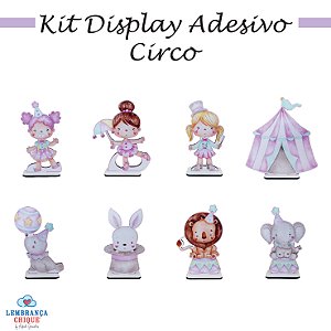 Kit Display Adesivo Decorativo Circo Placa Totem De Mdf