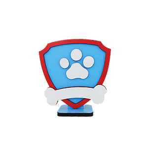 Mini Display Escudo Cães Heróis Azul Com Osso Festa