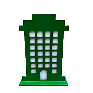 DISPLAY MDF PREDIO RETANGULAR VERDE