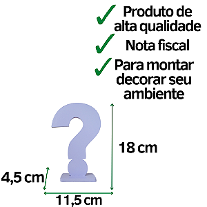 Display Ponto De Interrogação Chá Revelação Mdf Lilás