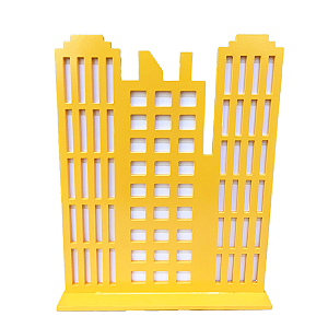 DISPLAY MDF PREDIO TRIPLO AMARELO