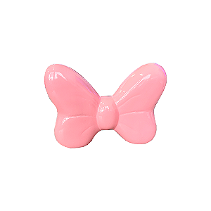 Laço De Cerâmica Pequeno Rosa Decorativo Festa Infantil