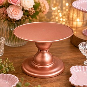 Prato Mosaico Pé Simples Só Boleiras 14,5X22 Rose Gold