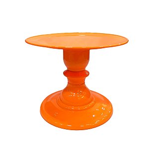 Prato Mosaico Pé Torneado Só Boleiras 16,5X22 Laranja Neon