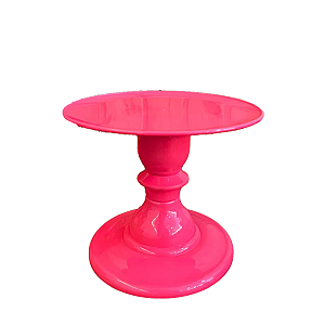 Prato Mosaico Pé Torneado Só Boleiras 16,5X22 Neon Rosa