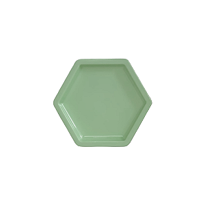 BANDEJA MOSAICO SEXTAVADA GDE 18CM VERDE MENTA