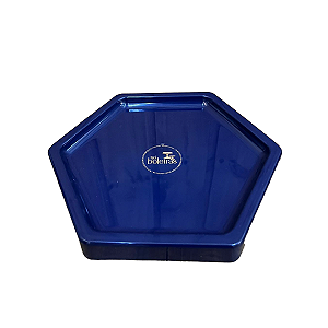 Bandeja Mosaico Sextavada Grande Azul Marinho Decorativo