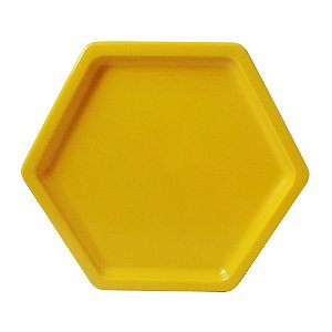 BANDEJA MOSAICO SEXTAVADA GDE 18CM AMARELO GEMA