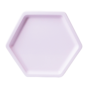 Bandeja Mosaico Sextavada Grande Rosa Claro Candy Decorativa