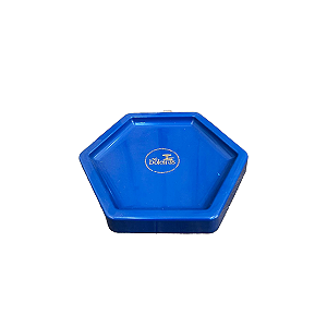 Bandeja Mosaico Sextavada Pequena Azul Petróleo Decorativa