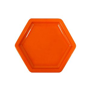 BANDEJA MOSAICO SEXTAVADA PEQ 15CM LARANJA