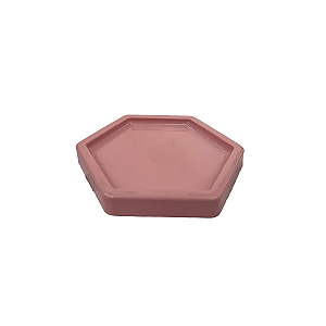 Bandeja Mosaico Sextavada Pequena Rose Decorativa Para Festa