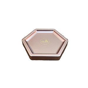 Bandeja Mosaico Sextavada Pequeno Rose Gold Decorativo