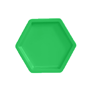 Bandeja Mosaico Sextavada Pequena Verde Limão Decorativa