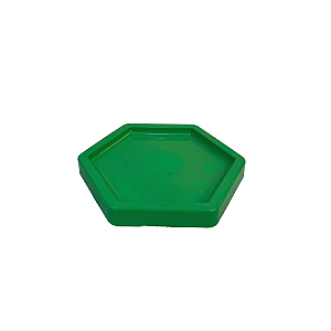 Bandeja Mosaico Sextavada Pequena Verde Limão Decorativa