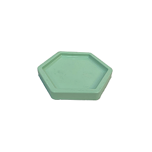 Bandeja Mosaico Sextavada Pequena Verde Candy Decorativa