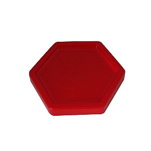 Bandeja Mosaico Sextavada Pequena Vermelho Decorativo Festa