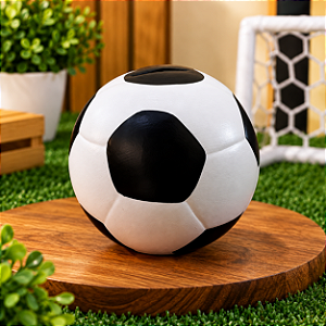 BOLA DE FUTEBOL COFRE CERAMICA MOD2 BRANCO E PRETO