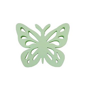 BORBOLETA FRICOTE MDF PEQUENA VERDE CANDY